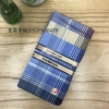A mix of multiple styles of light-colored polyester-cotton men's satin handkerchiefs with cross patterns, 36CM Specification image